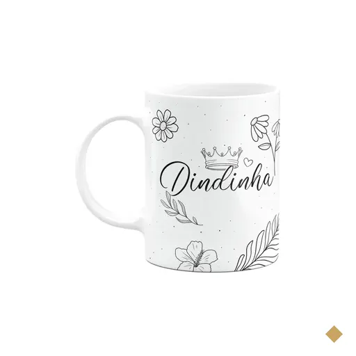 Caneca De Dindos - Dindinha - M2 - 325ml - Branca