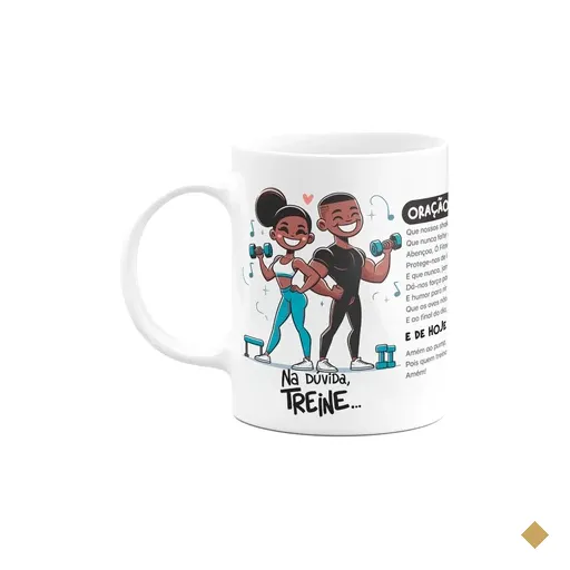 Caneca Namorados - Casal Fitness - Oração Fitness