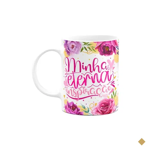 Caneca Floral Mães - Minha Eterna Inspiração - 325ml - M2
