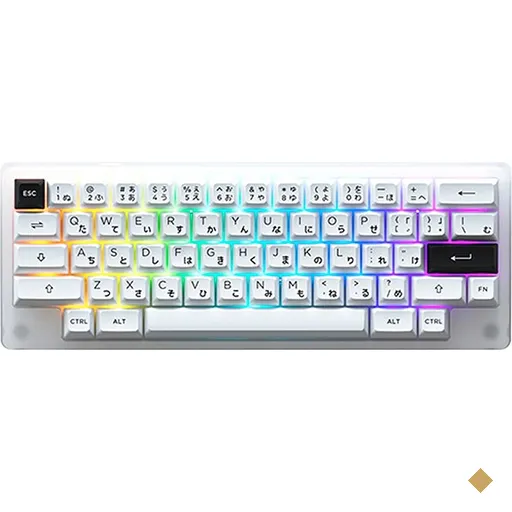 Teclado Mecânico Acrílico ACR59 RGB Akko Jelly White ANSI