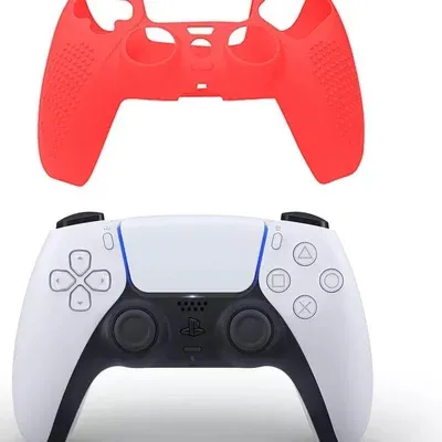 Capa Controle Dualsense Ps5 Vermelha Antiderrapante