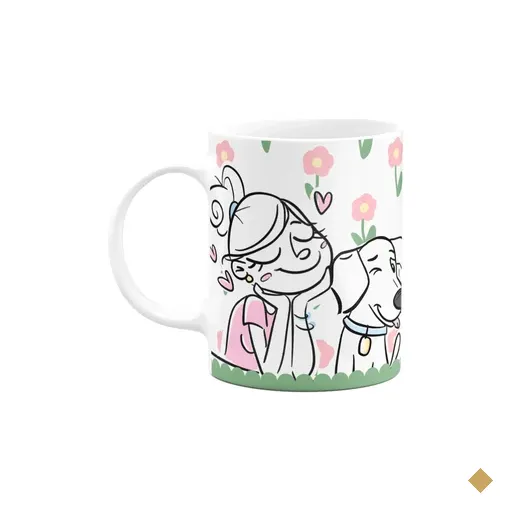 Caneca Mães - Mãe De Cachorro - 325ml - Branca