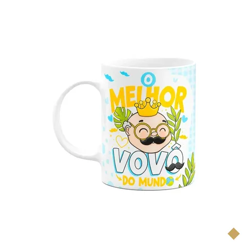 Caneca Dos Avós - O Melhor Vovô Do Mundo - M2 - 325ml