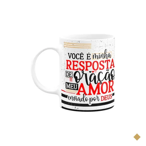 Caneca Namorados Laços - Você É A Minha Resposta De Oração