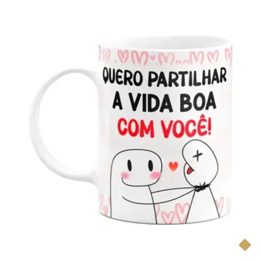 Caneca Florkito Namorados - Quero Partilhar A Vida Com Você