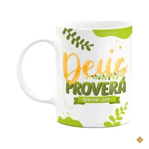 Caneca Religiosa Gênesis 22:8 - Deus Proverá - 325ml