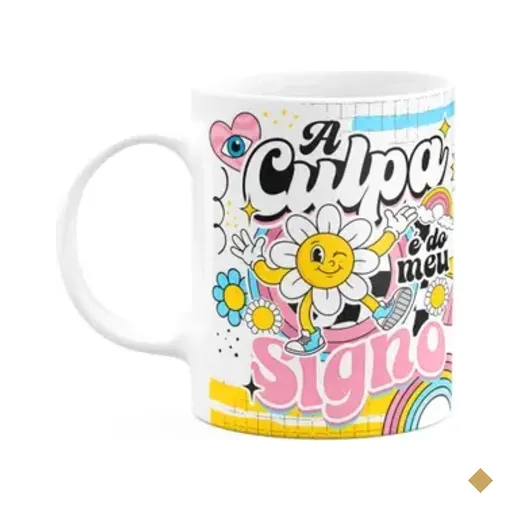Caneca Divertida Vibes - A Culpa É Do Meu Signo - 325ml