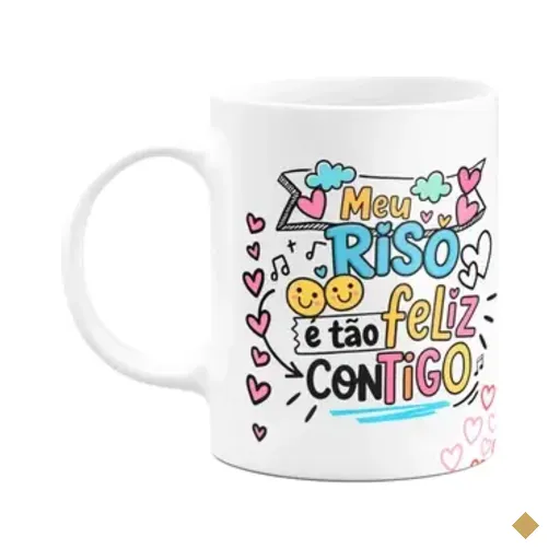 Caneca Namorados - Meu Riso É Tão Feliz Contigo