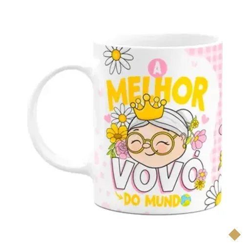 Caneca Dos Avós - A Melhor Vovó Do Mundo - M3 - 325ml