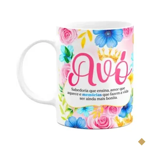 Caneca Floral Mães - Avó - Definição - 325ml