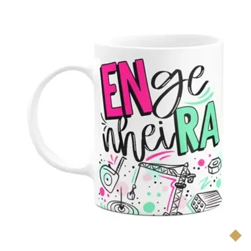 Caneca Profissões - Engenheira - 325ml - Branca