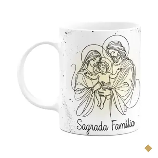 Caneca Religiosa Orações - Sagrada Família - 325ml