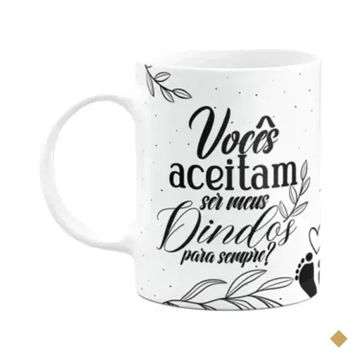 Caneca - Vocês Aceitam Ser Meus Dindos Para Sempre? M3