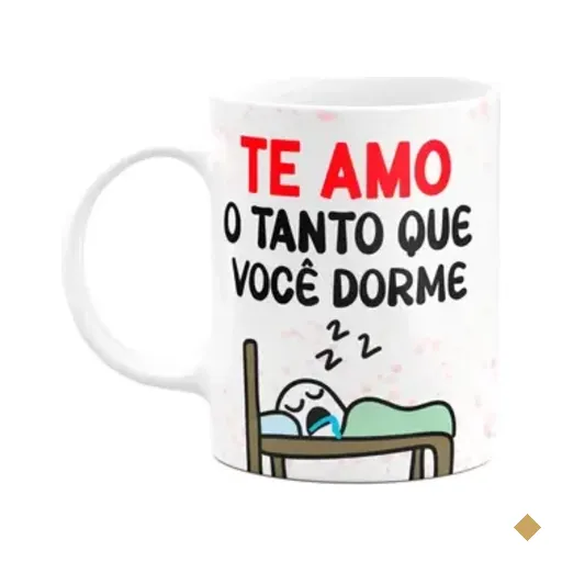 Caneca Florkito Namorados - Te Amo O Tanto Que Você Dorme
