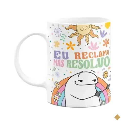 Caneca Flork Vibes - Eu Reclamo Mas Resolvo - 325ml