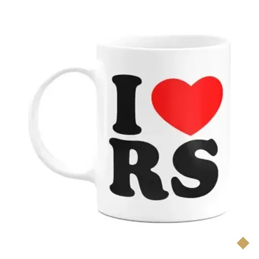 Caneca I Love Rs - Rio Grande Do Sul - 325ml Branca