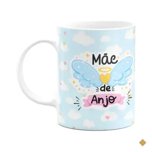 Caneca Mães - Mãe De Anjo - 325ml - Bg-blue