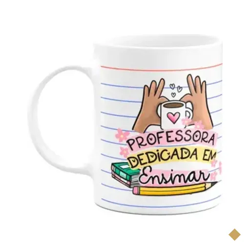 Caneca Professores - Professora Dedicada Em Ensinar