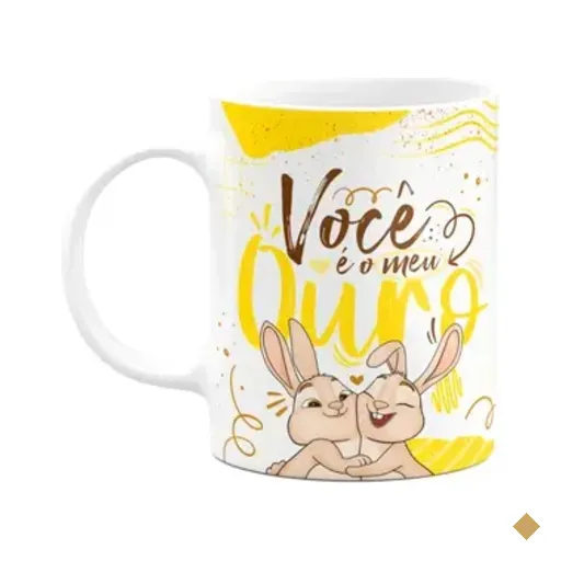 Caneca Páscoa Doce - Você É O Meu Ouro - 325ml