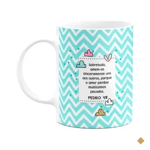 Caneca Religiosa Versículos - Pedro 4:8- 325ml