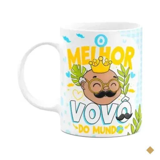 Caneca Dos Avós - O Melhor Vovô Do Mundo - M3 - 325ml