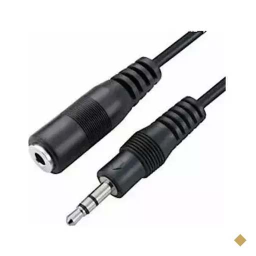 Cabo Extensor P2 (M) x P2 (F) 1.5m Preto