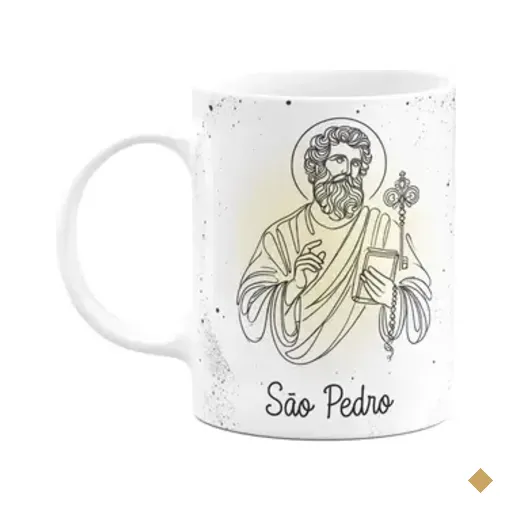 Caneca Religiosa Orações - São Pedro - 325ml