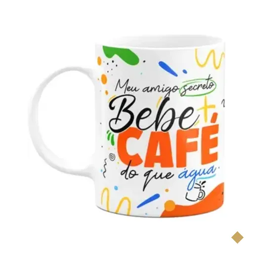 Caneca Meu Amigo Secreto - Bebe Mais Café Do Que Água
