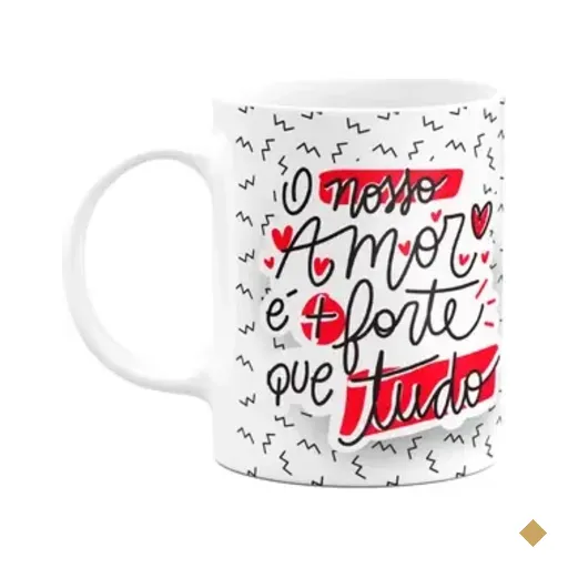 Caneca Namorados - Nosso Amor É Forte - Apaixonada Por Vc