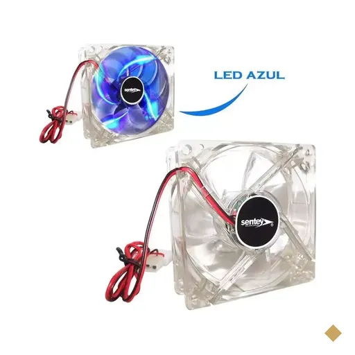 Sentey 80mm Case Fan Cristal - LED Azul