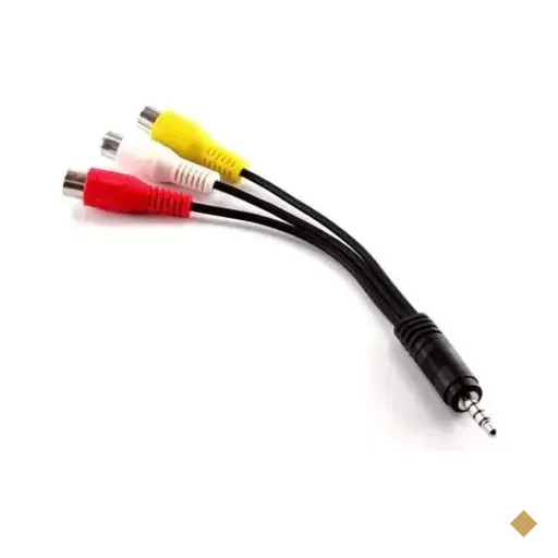 Cabo P2/RCA M-F 20CM Preto