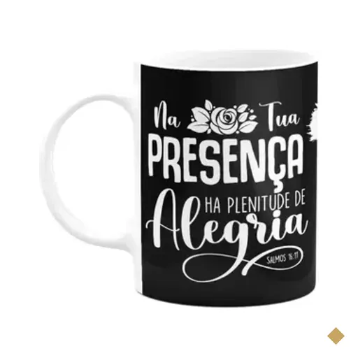 Caneca Religiosa Ore - Na Tua Presença Há Plenitude - M3