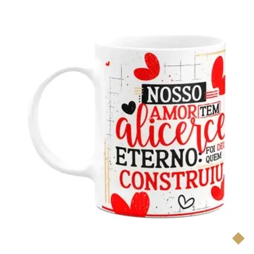 Caneca Namorados Laços - Nosso Amor Tem Alicerce Eterno