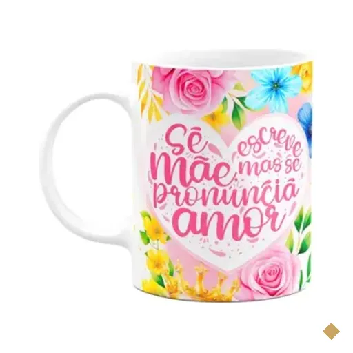 Caneca Floral Mães - Se Escreve Mãe Mas Se Pronuncia Amor M2