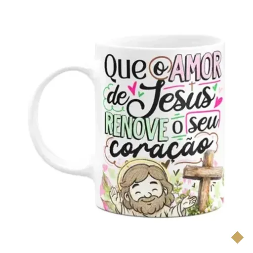 Caneca Da Páscoa - Que O Amor De Jesus Renove O Seu Coração