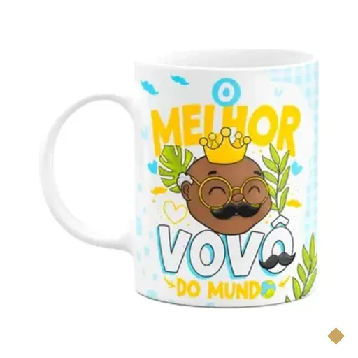 Caneca Dos Avós - O Melhor Vovô Do Mundo - M4 - 325ml