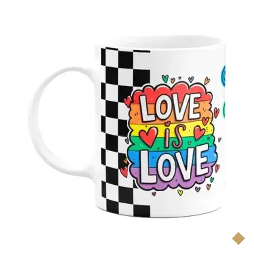 Caneca Namorados - Love Is Love - Deu Match - Lgbt