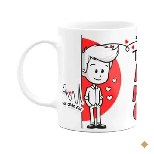 Caneca Namorados - Por Onde Você For, Quero Ser Seu Par - M4