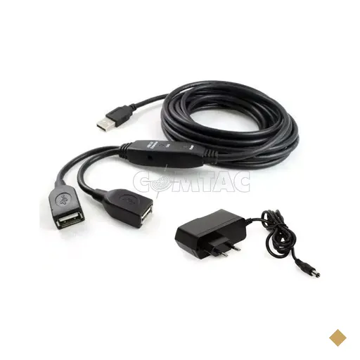 Comtac Cabo Extensor USB 2.0 AM / 02 AF C/ Amplificador de Sinal 10m