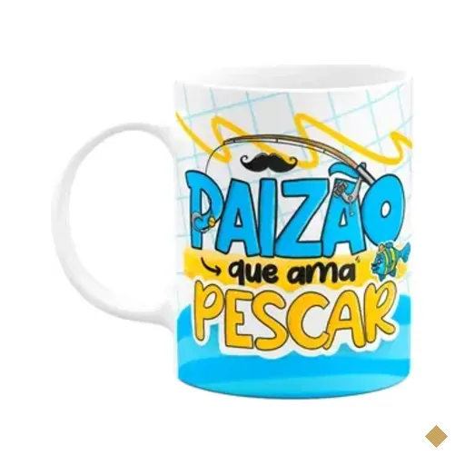 Caneca Dos Pais - Paizão Que Ama Pescar - 325ml
