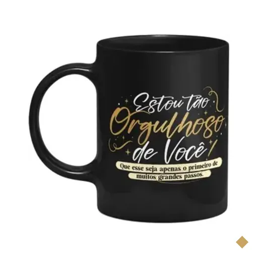 Caneca Formatura - Estou Tão Orgulhoso De Você - Preta