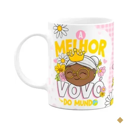 Caneca Dos Avós - A Melhor Vovó Do Mundo - M4 - 325ml