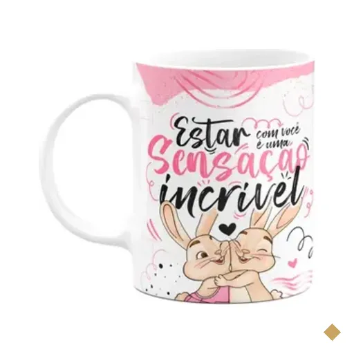 Caneca Páscoa Doce - Estar Com Você É Uma Sensação Incrível