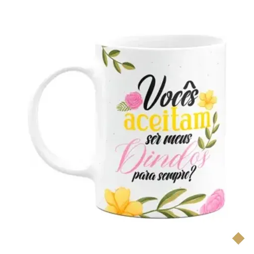 Caneca - Vocês Aceitam Ser Meus Dindos Para Sempre? M2
