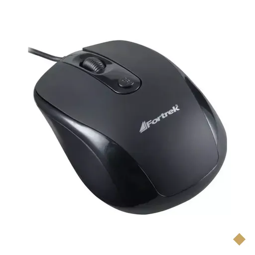 Mouse Óptico Fortrek 1600dpi USB Preto