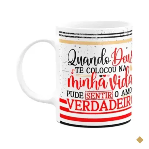 Caneca Namorados Laços - O Amor Verdadeiro De Deus