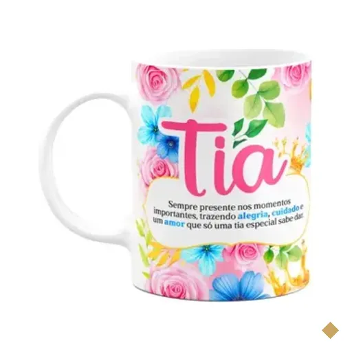 Caneca Floral Mães - Tia - Definição - 325ml
