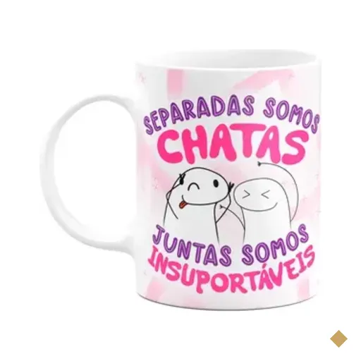 Caneca Flork Amigas - Separadas Somos Chatas Juntas Então