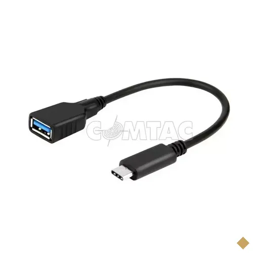 Comtac Cabo USB-C para USB 3.0 Fêmea 20cm Preto
