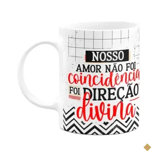 Caneca Namorados Laços - Direção Divina - 325ml